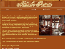Tablet Screenshot of michaelspastaria.com